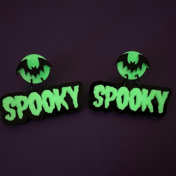 Glow in the Dark Spooky Earrings - Picture 2 of 5